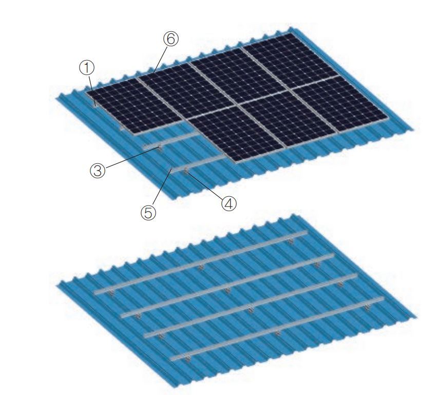 태양광 주석 지붕 클램프 시스템