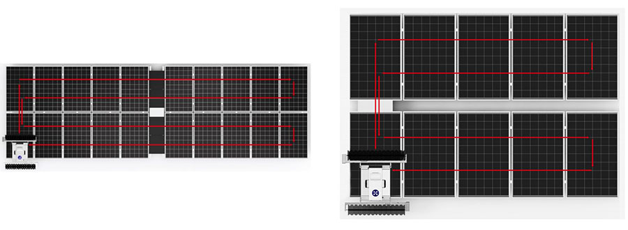 산업용 지붕 태양광 패널 청소 로봇