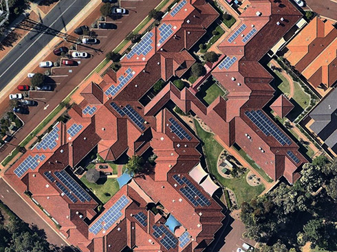 호주의 90KW 태양열 기와 지붕 설치 시스템