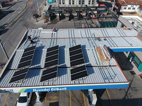 한국 상주 양철지붕 삼각대 태양광발전시스템 29.5kw
